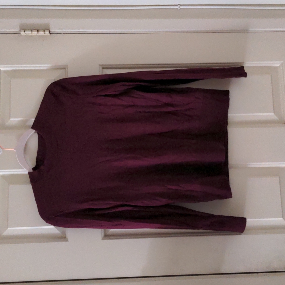 Banana Republic Silk and Cashmere Sweater in Wine XS